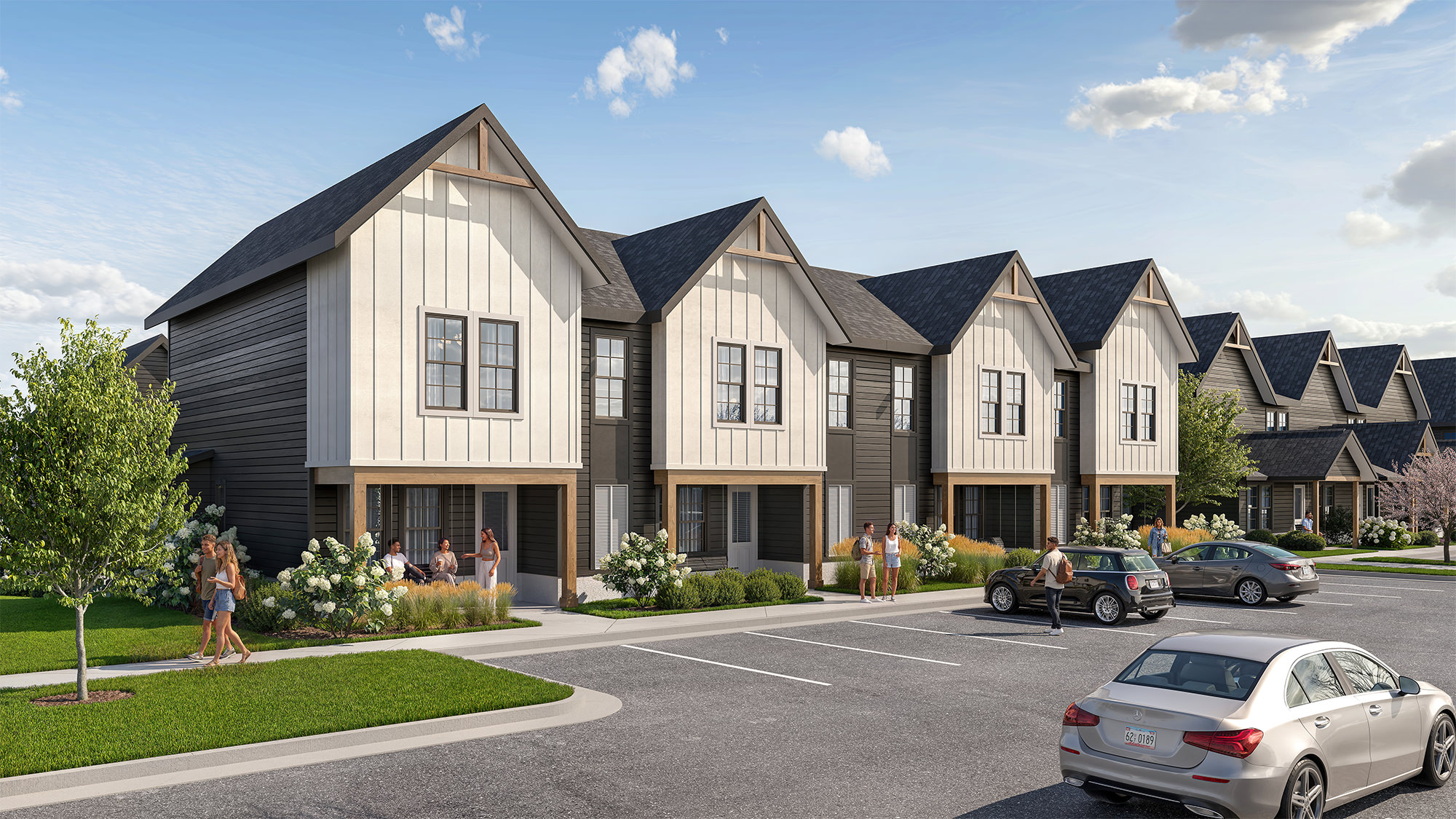 Rendering of townhome building exterior